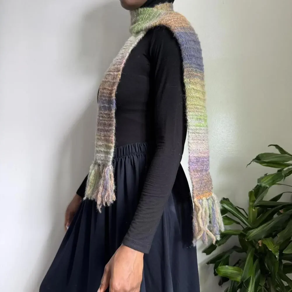 Vintage Soft and‎ fuzzy multi-coloured scarf